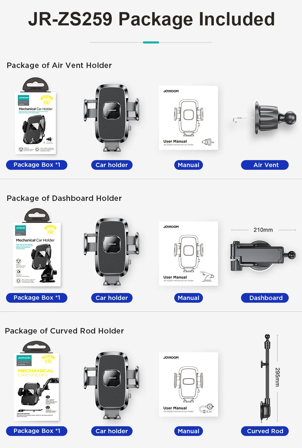 Dashboard Phone Holder Flexible Long Arm