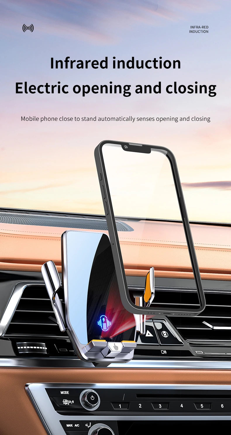 Max 66W Magnetic Head Car Phone Holder 15W Wireless Charger