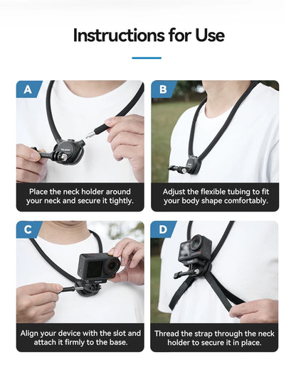 TELESIN Phone Action Camera 2 in 1 Neck Hold Mount