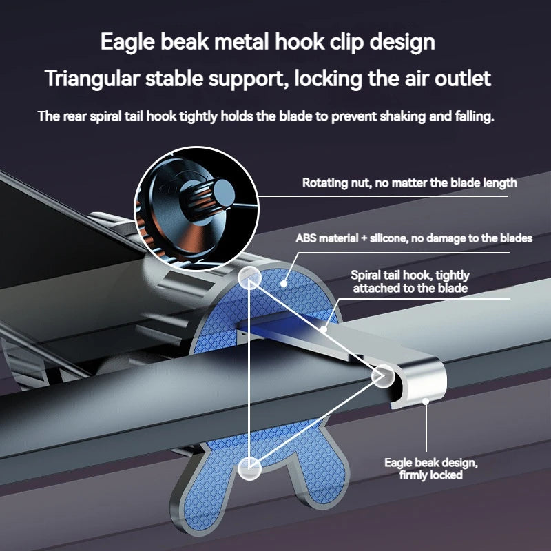 15W Car Magnetic Wireless Charger Holder with Metal Body - Fits Vent