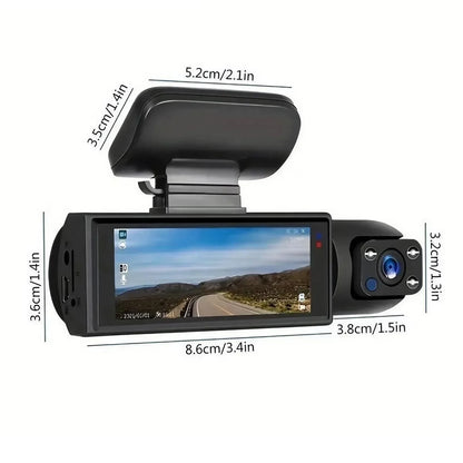 1080P HD Front Rear Dashcam 1 Count Dash Camera for Car