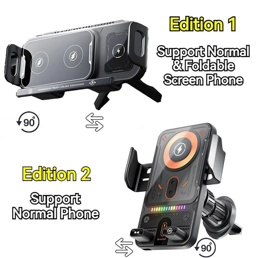 Universal Car Phone Wireless Charger Holder 360° Rotation Mount