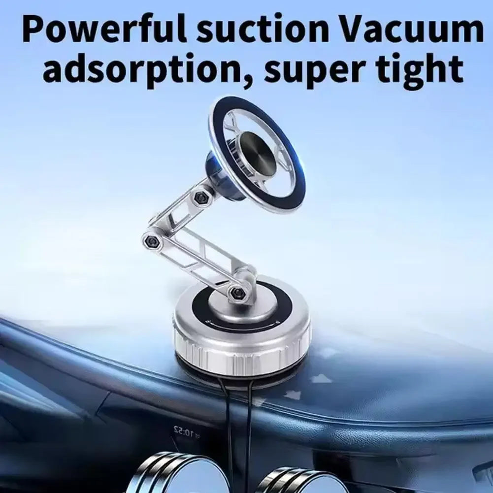 Car Phone Holder With Vacuum Magnetic Suction Cup Foldable