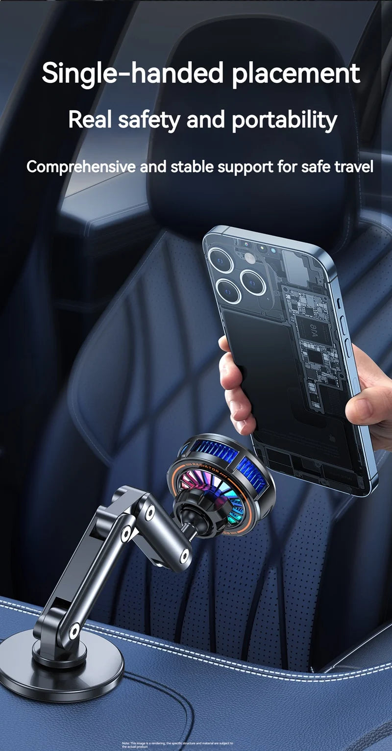 Universal Metal Car Magnetic Semiconductor Cooling Phone Holder
