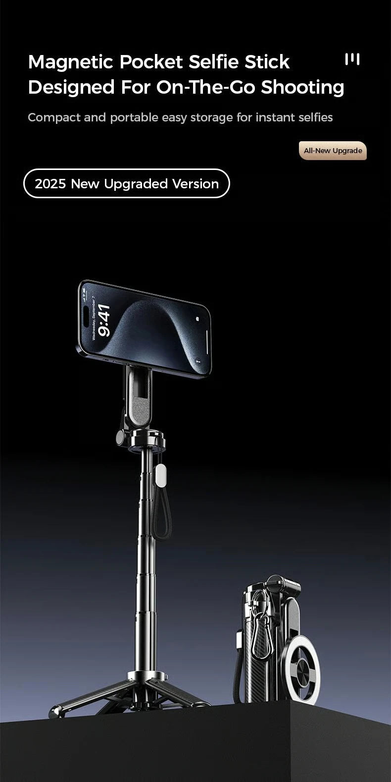 4-in-1 Multifunctional Magnetic mini Selfie Stick