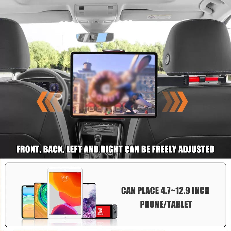 SEAMETAL Foldable Car Phone Holder Back Seat Tablet Mount