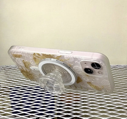 Magnetic Folding Mobile Phone Grip Holder Socket