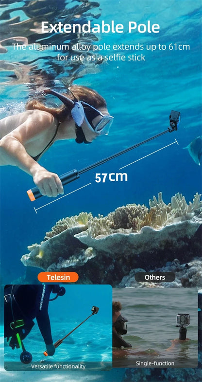 New underwater Buoyancy Bar Selfie tripod Waterproof