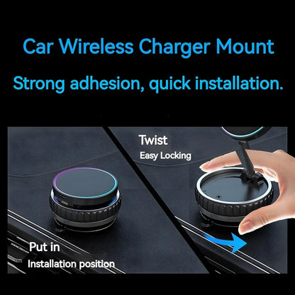 15W Universal Car Magnetic Phone Wireless Charging Holder