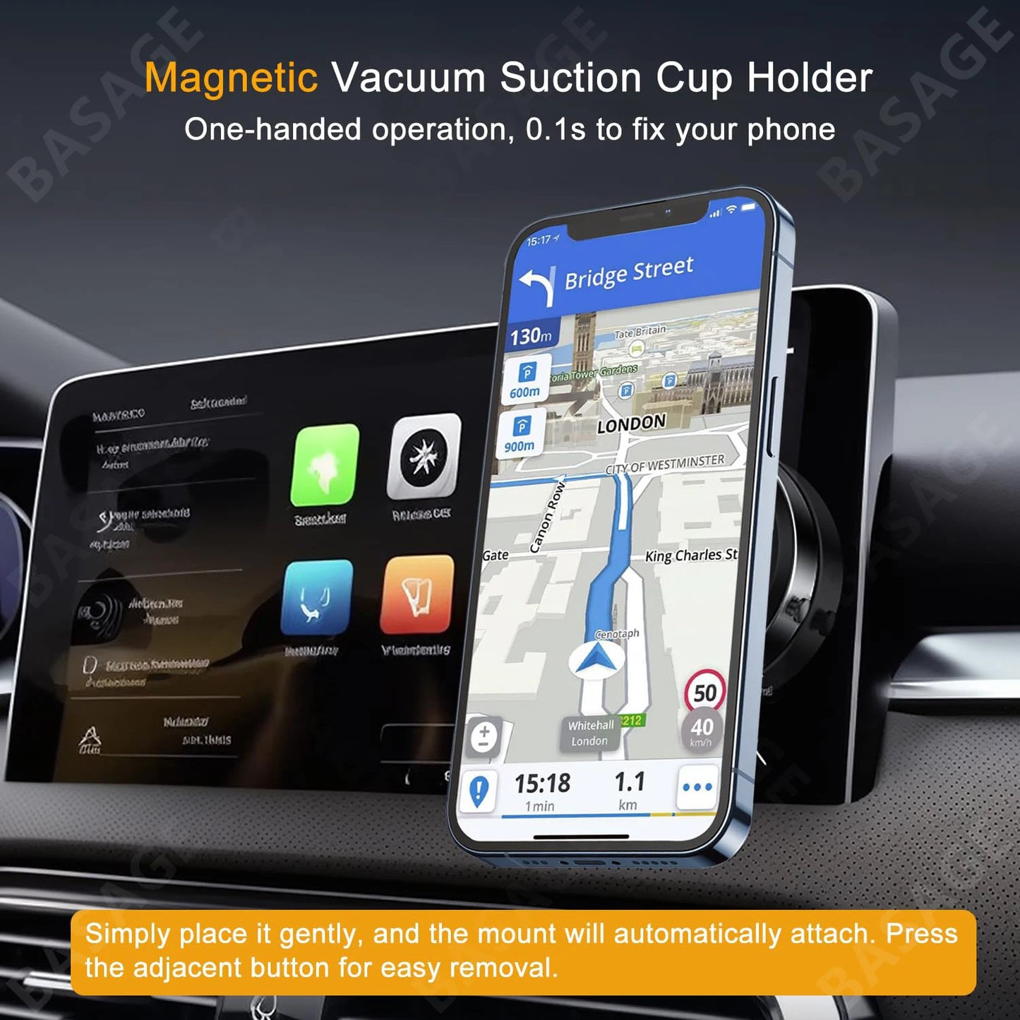 Phone Holder 360°Rotation Magnetic Car Cell Phone Holder