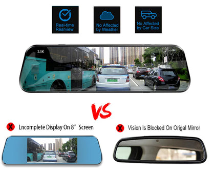 E-ACE 2K Car DVR WIFI GPS Stream Media Mirror Optional