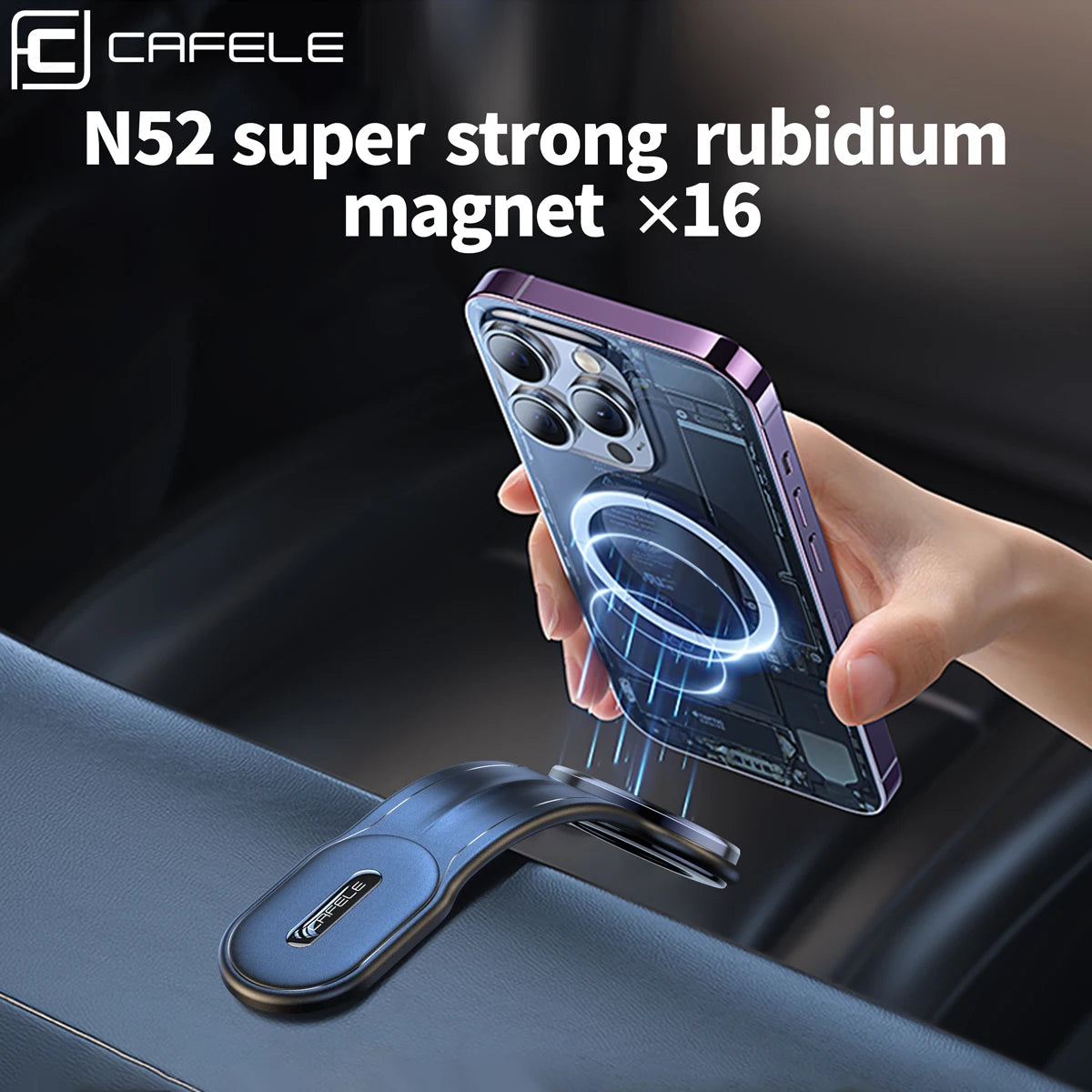 Magnetic Car Phone Holder Foldable Car Cell Phone Support Mount