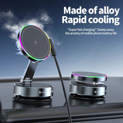 15W Wireless Charger Vacuum Magnetic Car Holder