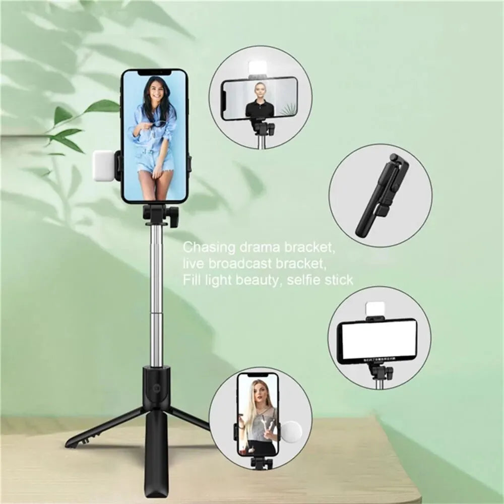 New Bluetooth Selfie Stick Mobile Phone Holder Retractable