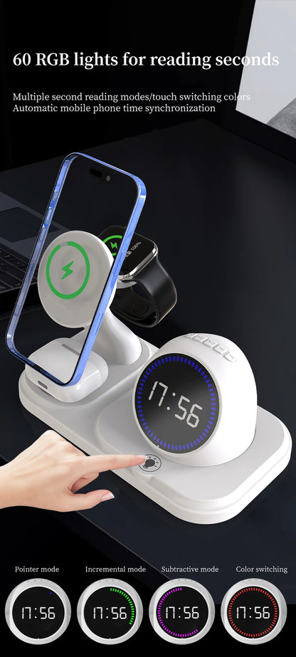 NEW 6 in 1 Desk Phone Holder with Wireless Charger