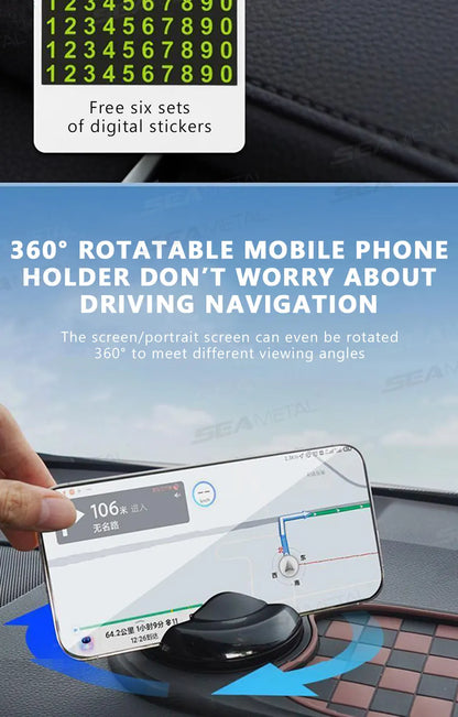 SEAMETAL Car Dashboard Phone Holder Hidden Plate