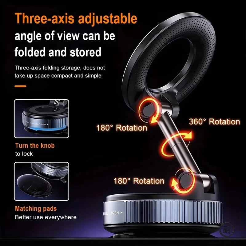 2026 New Vacuum Magnetic Phone Holder for Car