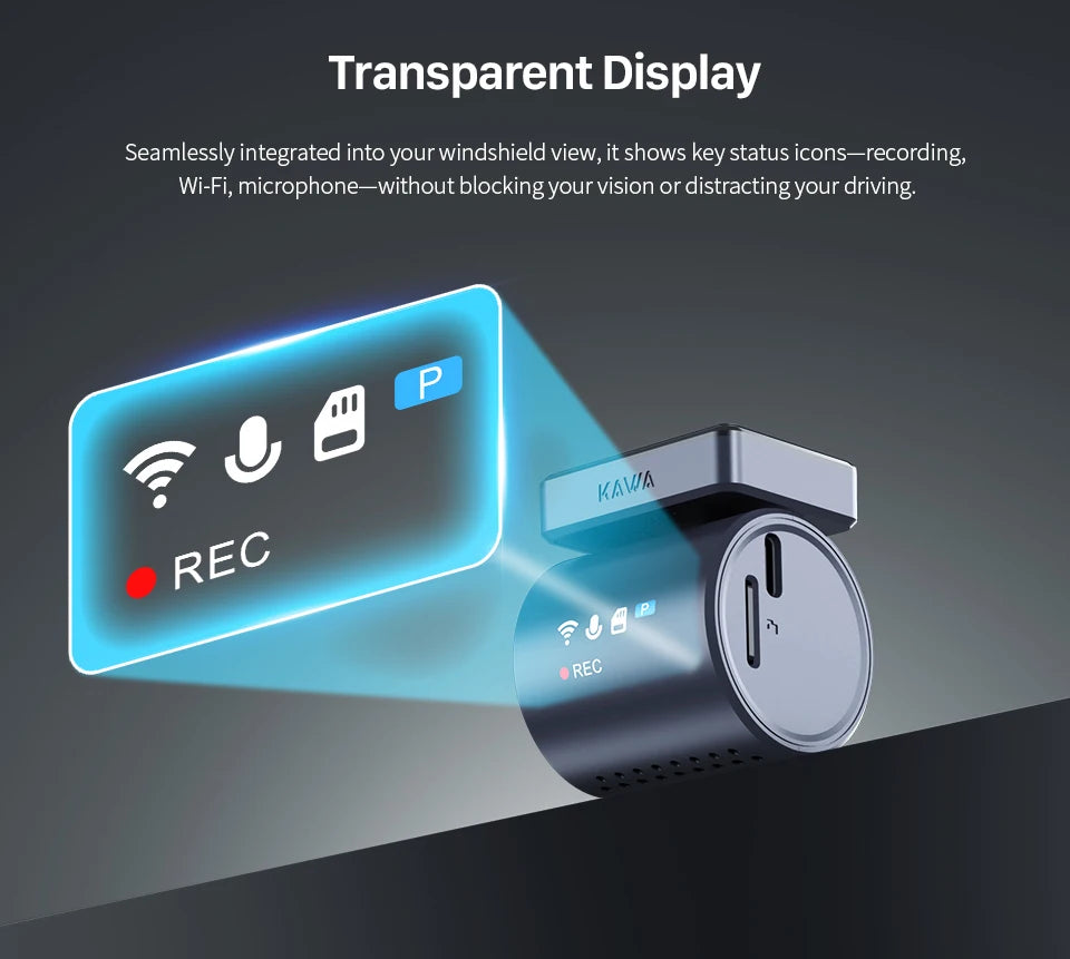 2K KAWA MINI 3 Pro Cameras for Car DVR Tiny Dash Cam