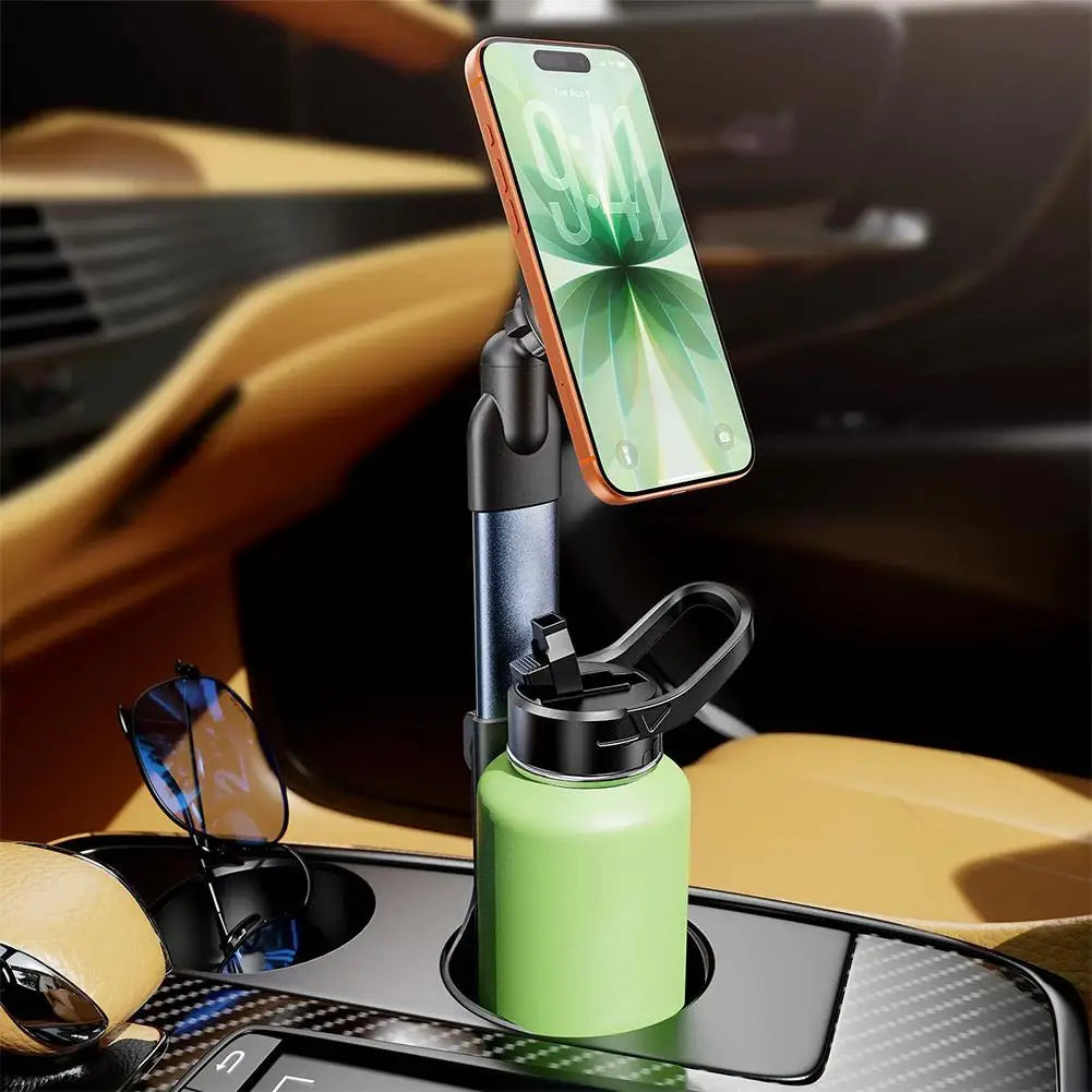 2-In-1 Height-adjustable Car Cup Mount Holder 360° Rotation