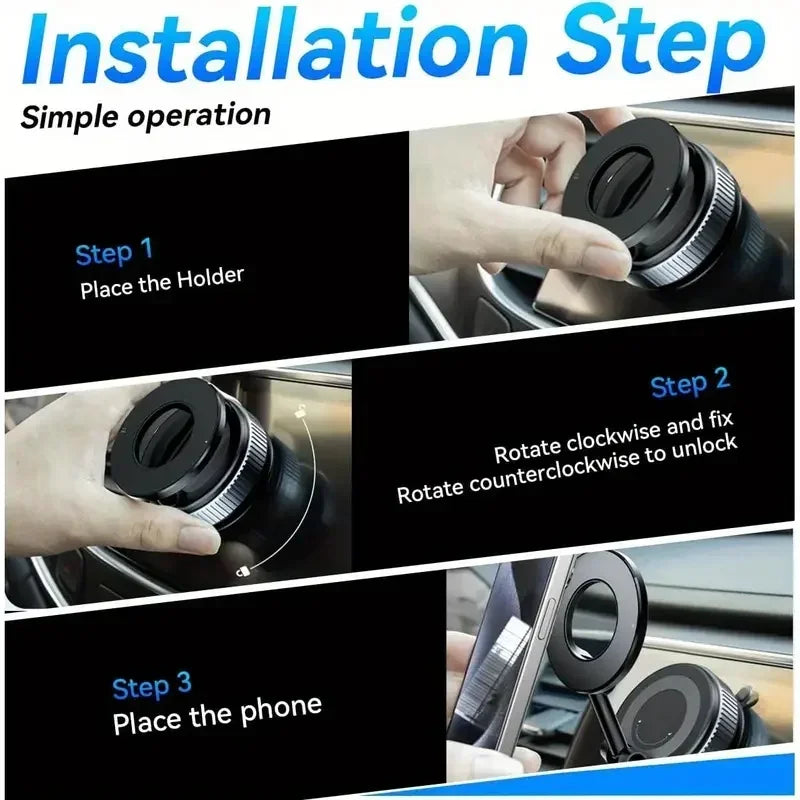 Upgraded 360°Vacuum Magnetic Phone Holder Hands-Free