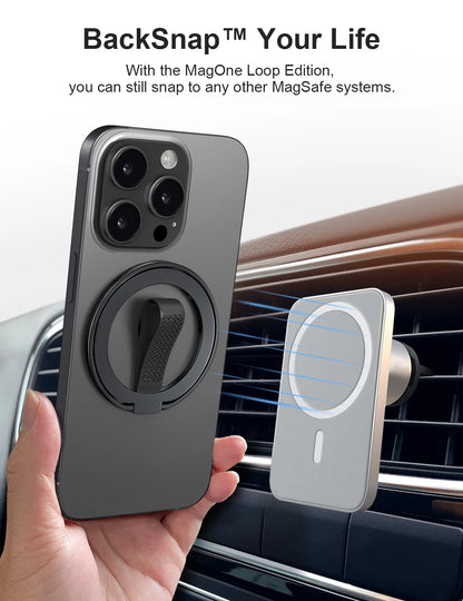 Magnetic Ring Phone Holder with Silicone Cord