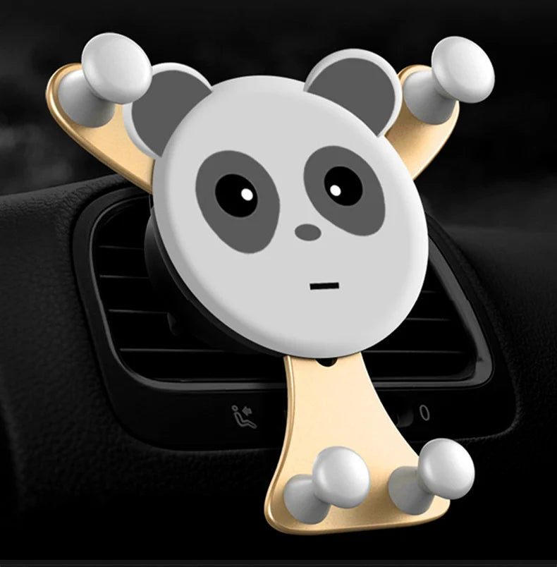 Gravity Car Phone Holder Air Vent Clip Smile Face