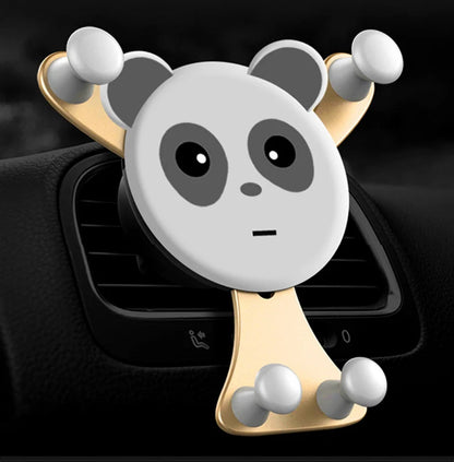Gravity Car Phone Holder Air Vent Clip Smile Face