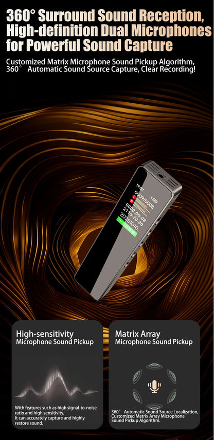 Famue Ai Voice Recorder with Text Transcription Mini Portable