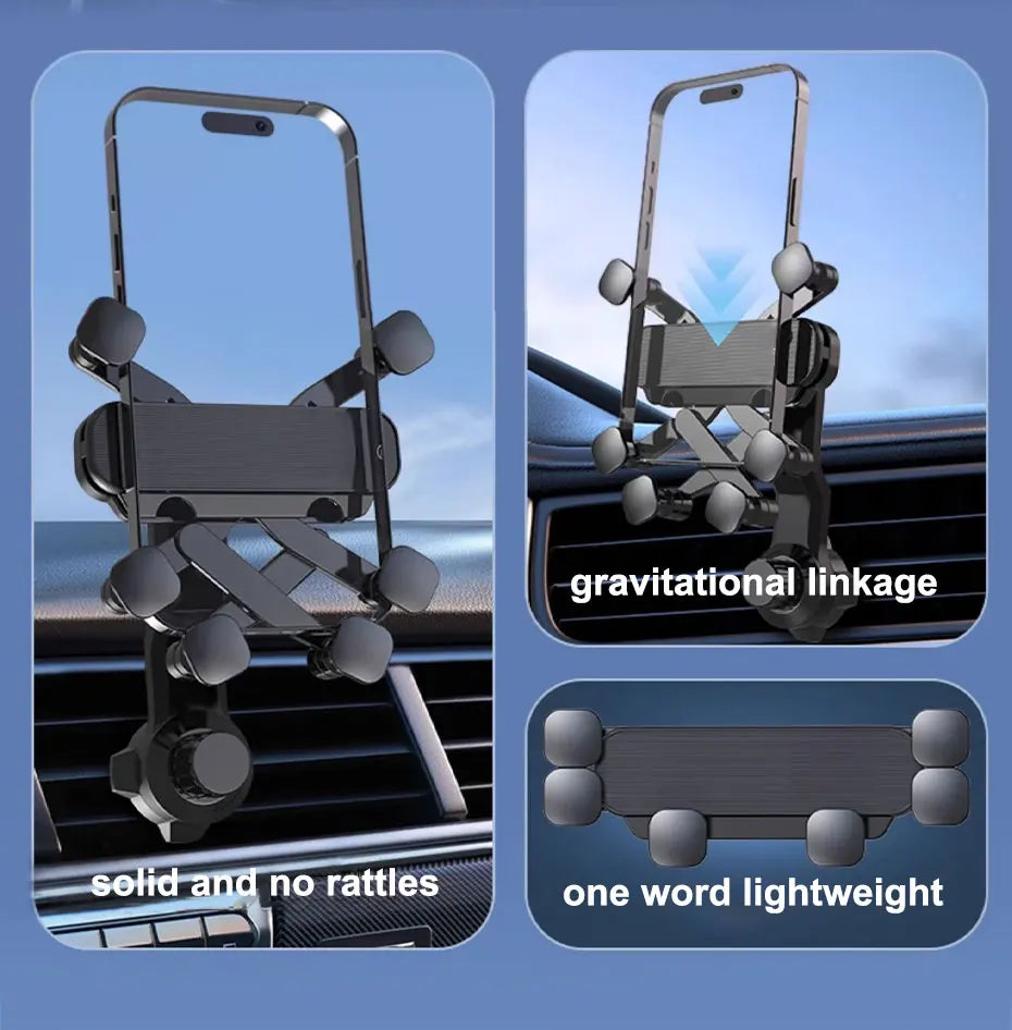 SEAMETAL Car Phone Holder Gravity Auto Cellphone Stand Mount