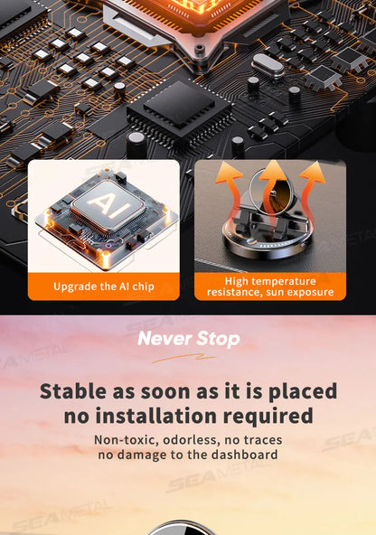 SEAMETAL Car Phone Holder Mount 360° Rotatable Wireless Charger