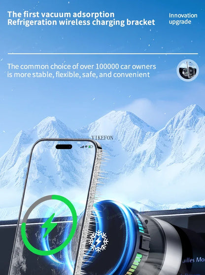 Cooling Car Magnetic Wireless Charger Vacuum Adsorption