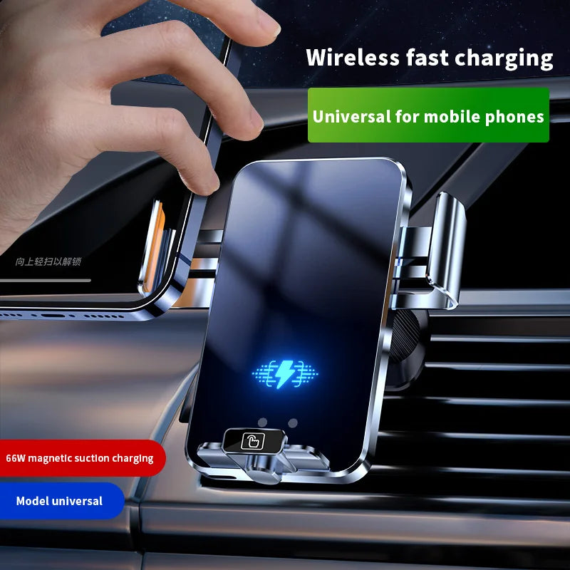 MAX 66W Magnetic Car Phone Holder 15W Fast Wireless Charger