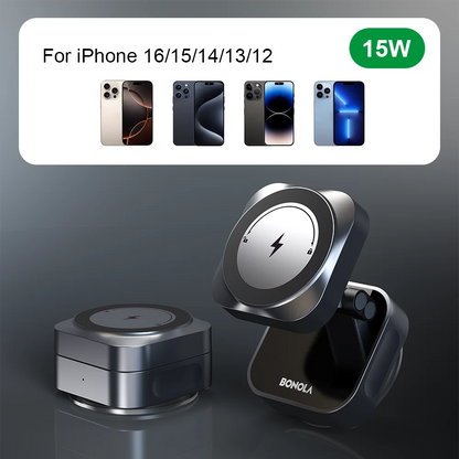 Bonola Suction Cup Car Wireless Charger Foldable Suction Stand
