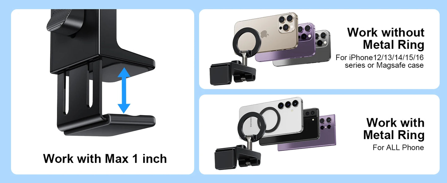 Oatsbasf Universal Magnetic Phone Holder Travel Essential