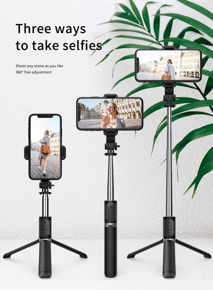 Q02 Foldable Tripod Selfie Stick Wireless Bluetooth