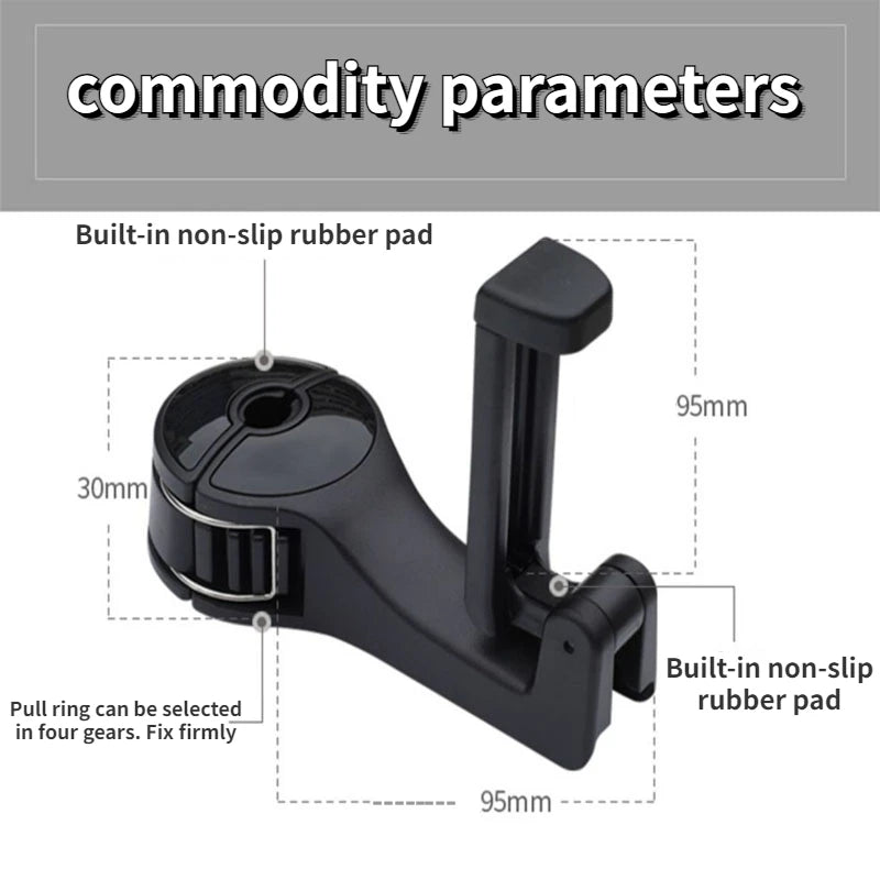 Car mounted hook black phone holder hook multifunctional