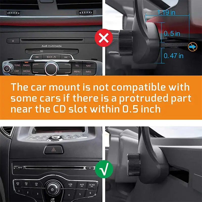 Universal Car CD Slot Phone Mount accessories