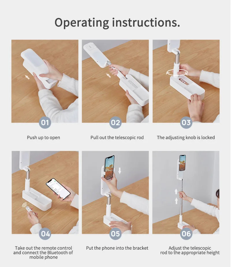 Phone Holder Lampe Selfie Fill Light Support Portable Pour Stand