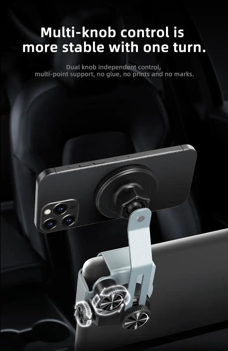Car Phone Holder Screen Side Mount Adjustable Magnetic Support