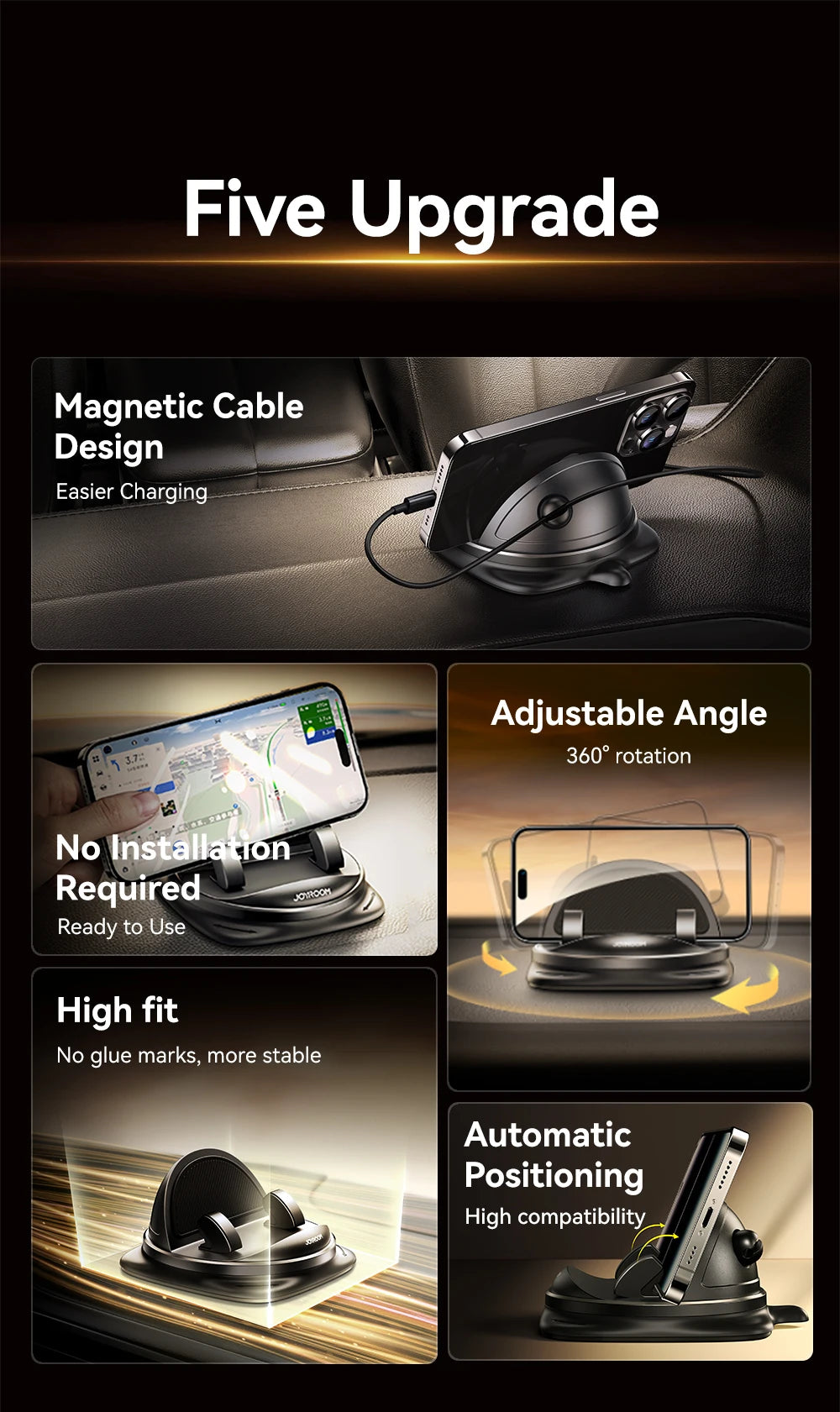 Universal Dashboard Car Phone Holder Upgraded Silicone