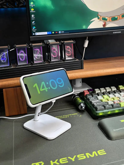 Magnetic Phone Holder Stand with Wireless Charger