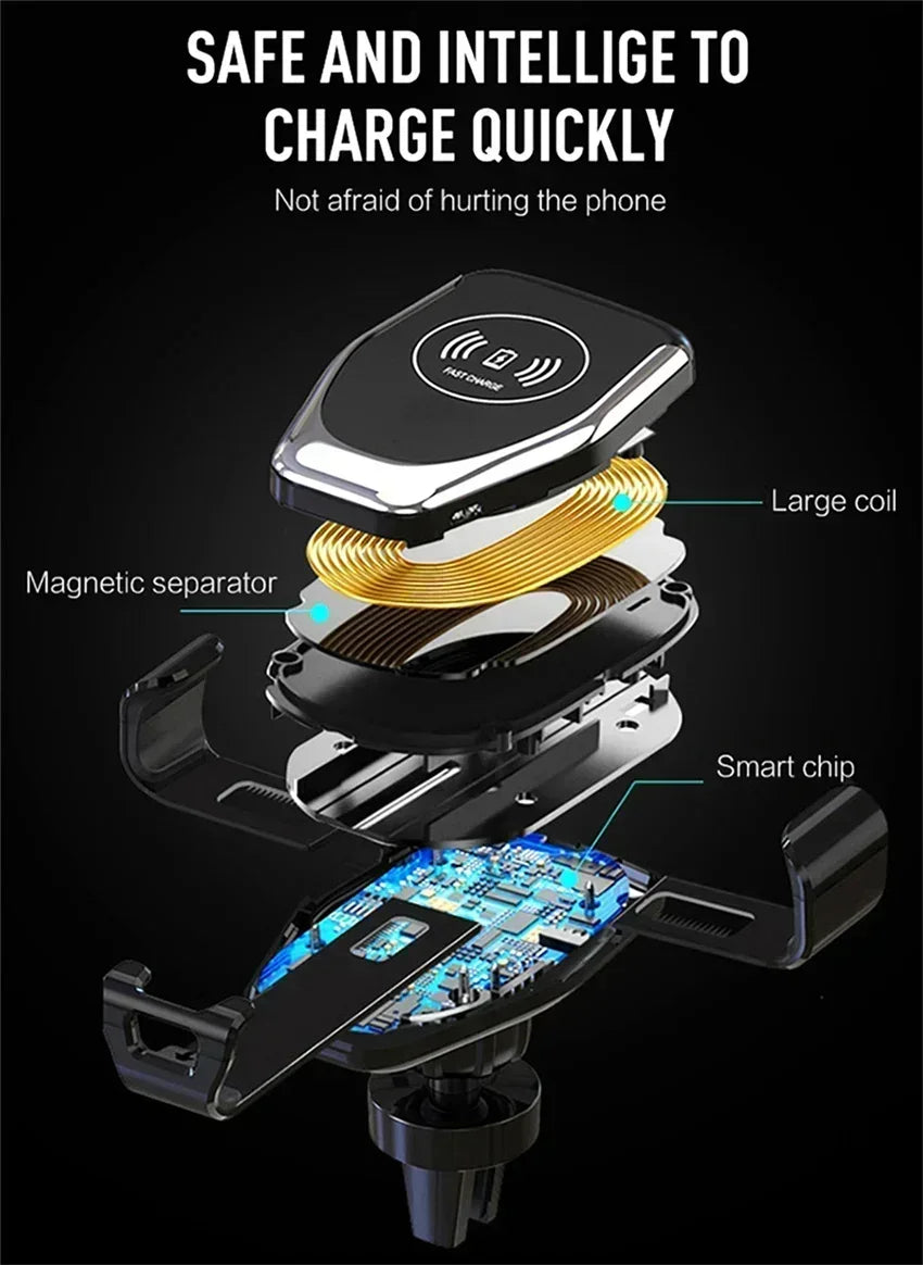 30W Fast Wireless Chargers Car Holder Charger