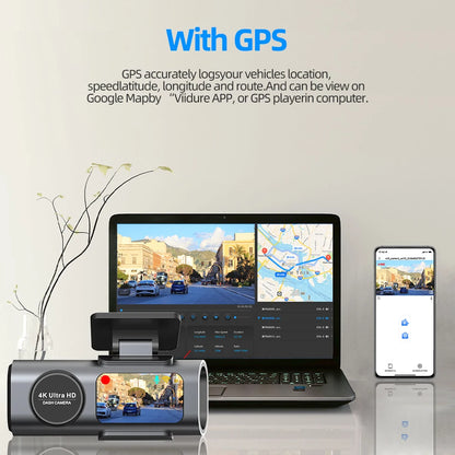 Yangood 4K Dash Cam Dual Channel Dual Lens Night Vision