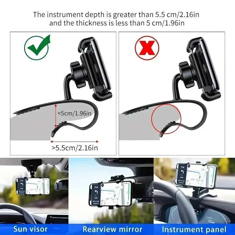 Universal Car Mobile Phone Holder Easy Clip Mount Stand Panel