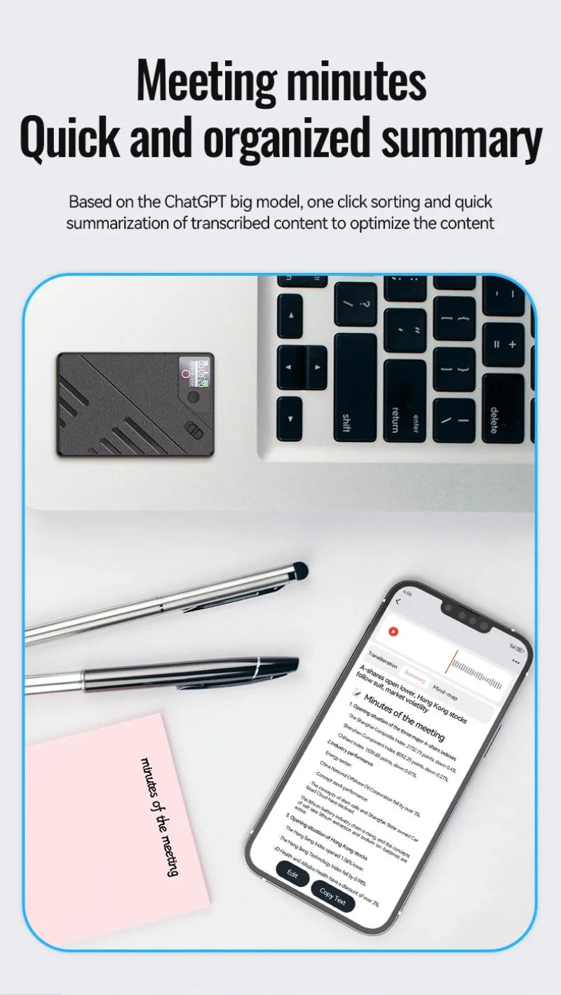 AI Voice Recorder GPT Intelligence APP Control Audio Mind Map