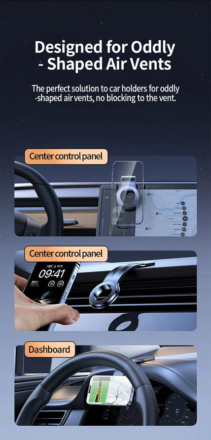 Magnetic Car Phone Holder Foldable Car Cell Phone Support Mount