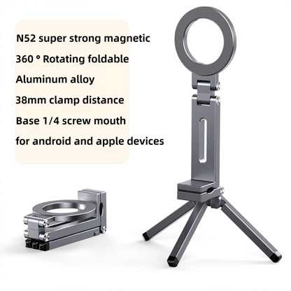 Travel Phone Holder Tripod Magnetic Phone Mount