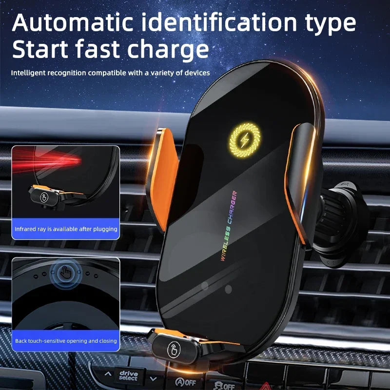 Car Wireless Phone Holder Stand 66W Fast Charging Station Charger