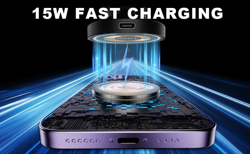 Magnetic Car Phone Holder Mount Wireless Charger Fast Charging