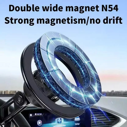 Car Phone Holder With Vacuum Magnetic Suction Cup Foldable